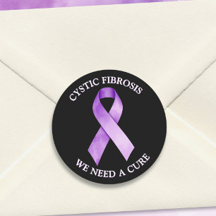 Cystic Fibrosis Awareness  We Need a Cure Classic Round Sticker