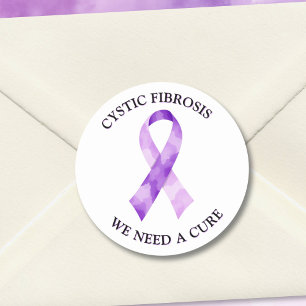 Cystic Fibrosis Awareness  We Need a Cure Classic Round Sticker