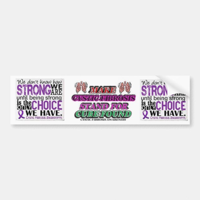 cystic fibrosis bumper sticker (Front)