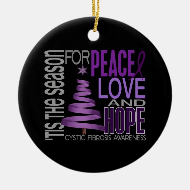 Cystic Fibrosis Christmas 1 Ornaments (Front)