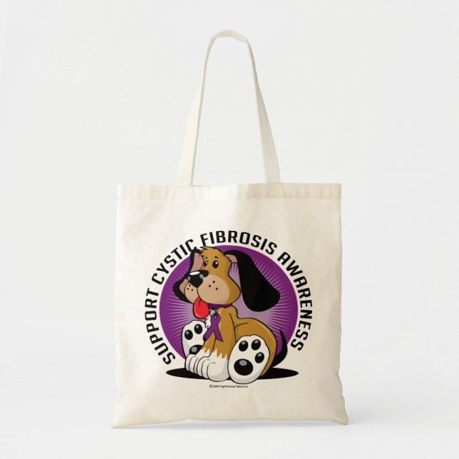 Cystic Fibrosis Dog Tote Bag (Front)