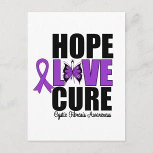 Cystic Fibrosis Hope Love Cure Postcard