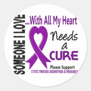 Cystic Fibrosis Needs A Cure 3 Classic Round Sticker