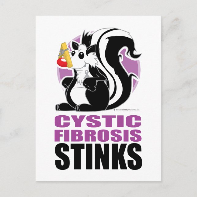Cystic Fibrosis Stinks Postcard (Front)