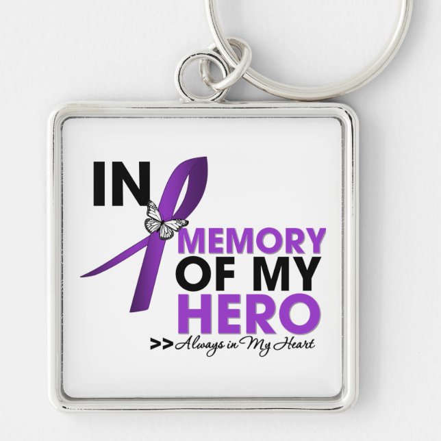 Cystic Fibrosis Tribute In Memory of My Hero Key Ring (Front)