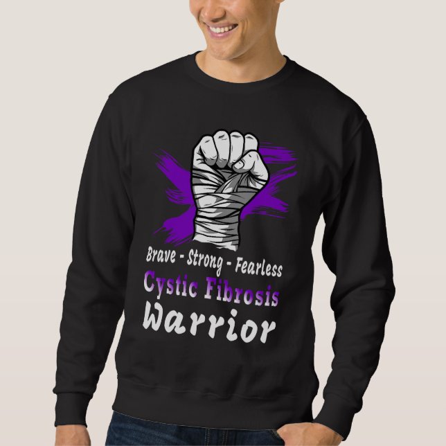 Cystic Fibrosis Warrior Fighter Support Sweatshirt (Front)