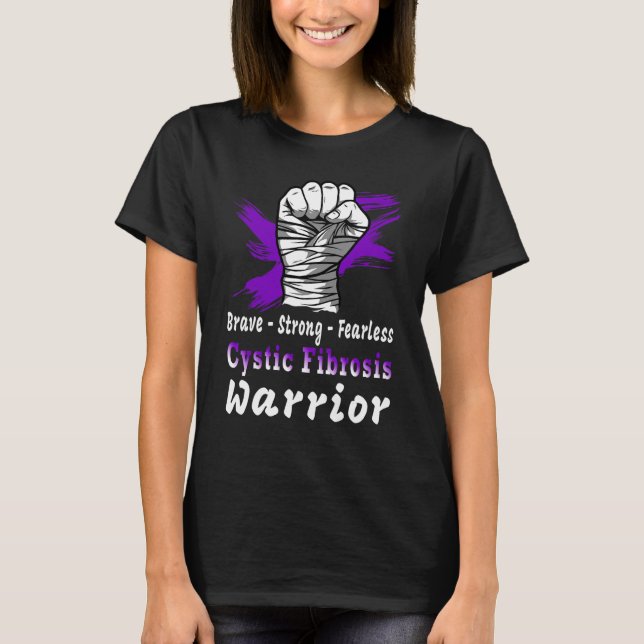 Cystic Fibrosis Warrior Fighter Support T-Shirt (Front)