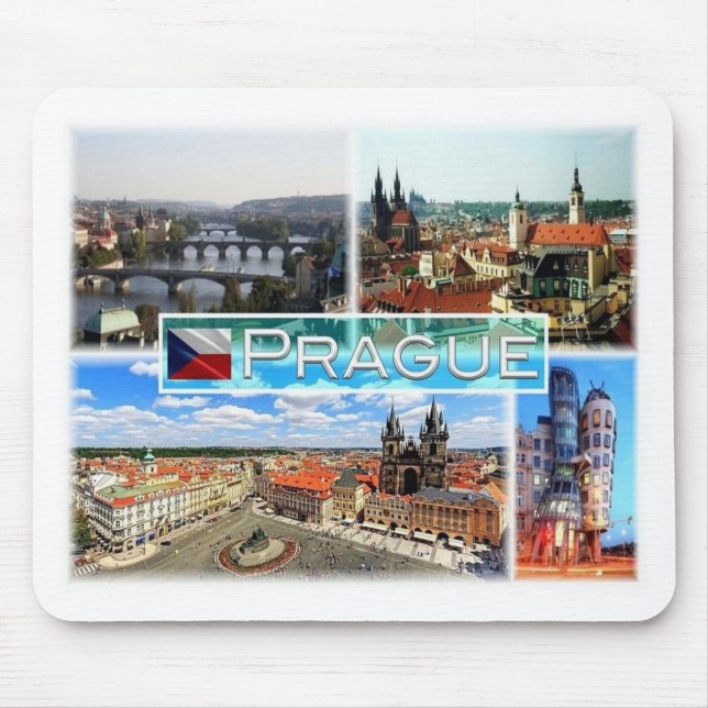 CZ Czech Republic - Prague - Prag - Praha - Mouse Mat (Front)