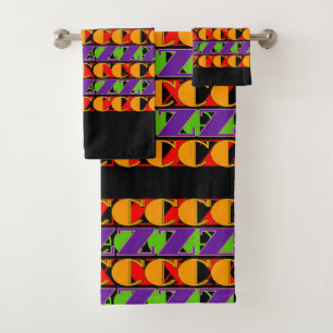 CZ Random Letters Bath Towel Set