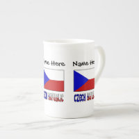 Czech and Czech Republic Flag Personalised 