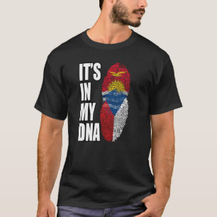 Czech And Kiribati Mix DNA Heritage Flag T-Shirt