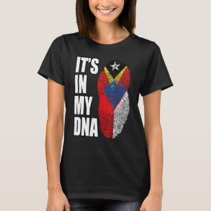 Czech And Timorese Mix DNA Flag Heritage T-Shirt