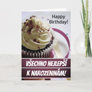 Czech Birthday Card Všechno Nejlepší K Narozeninám