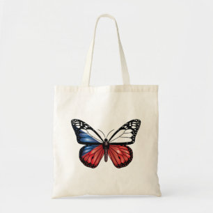 Czech butterfly monarch flag tote bag