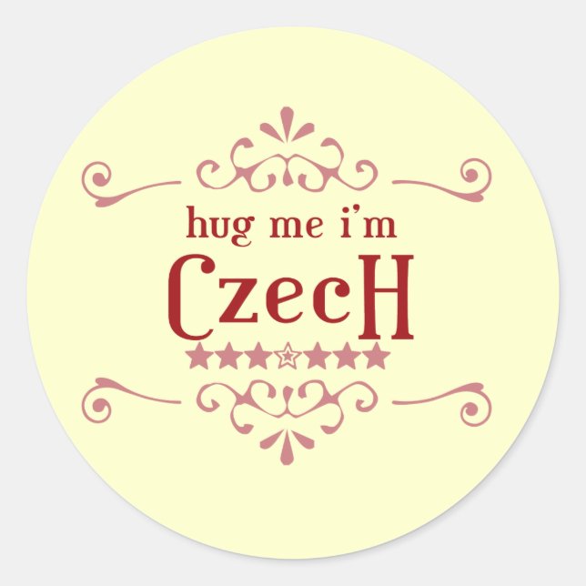 Czech Classic Round Sticker (Front)