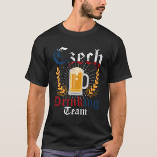 Czech Drinking Team Beer And Flag Colours Oktoberf T-Shirt