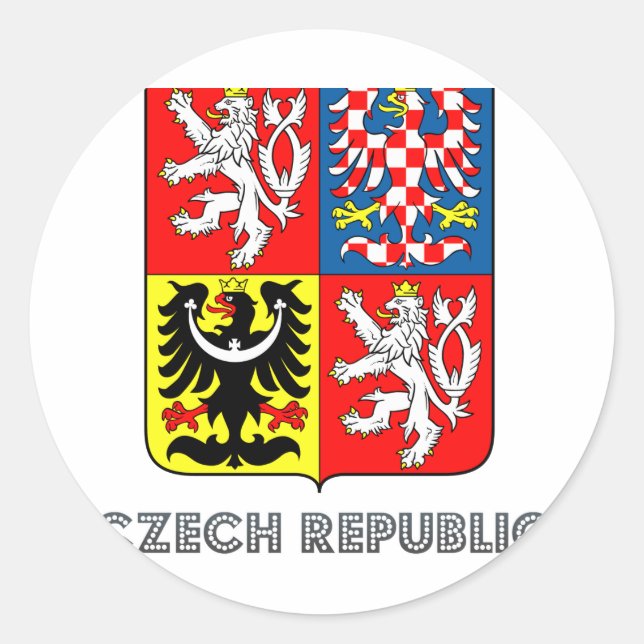 Czech Emblem Classic Round Sticker (Front)