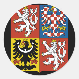 czech emblem classic round sticker