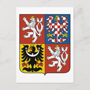 czech emblem postcard
