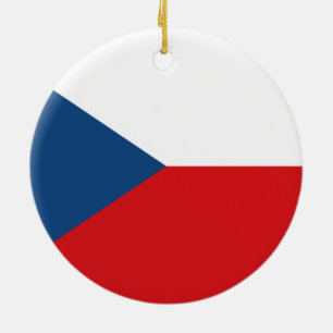 Czech Flag Ceramic Tree Decoration