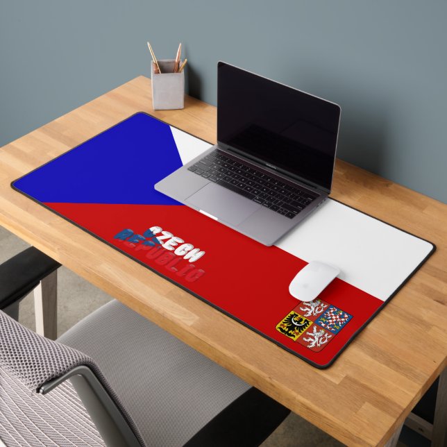 Czech flag-coat of arms desk mat (Office 2)