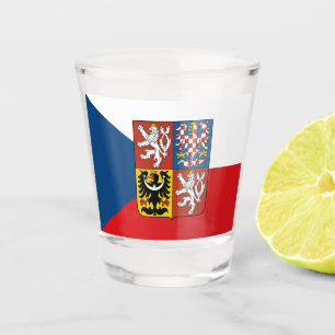 Czech Flag & Czech Republic country patriot /sport Shot Glass