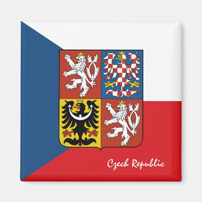 Czech flag & Czech Republic holiday/sports fans Ma Magnet (Front)