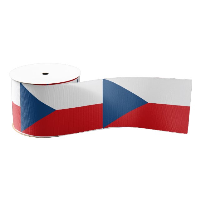 Czech Flag & Czech Republic travel, holiday/sports Grosgrain Ribbon (Spool)