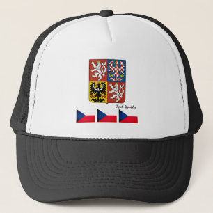 Czech flag, Emblem & Czech Republic fashion /sport Trucker Hat