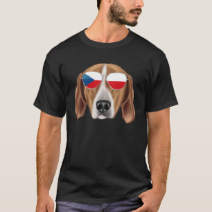 Czech Flag English Foxhound Dog Czech Republic Poc T-Shirt