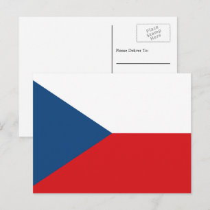 Czech Flag, Flag of Czech Republic Postcard