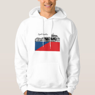 Czech Flag Hoodie, Czechia, Prague / Hradcany Hoodie