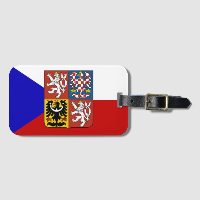 Czech flag luggage tag (Front Horizontal)