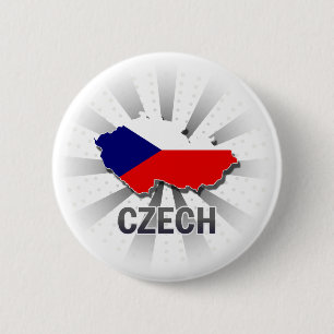 Czech Flag Map 2.0 6 Cm Round Badge