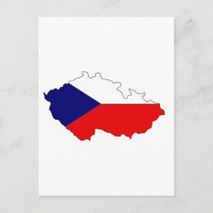 Czech flag map postcard