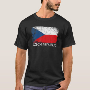 Czech Flag Vintage Made In Czech Republic Gift T-Shirt