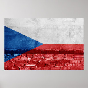 Czech flag wall poster