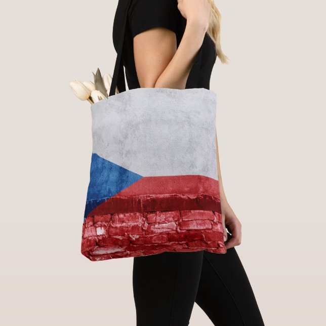 Czech flag wall tote bag (Close Up)