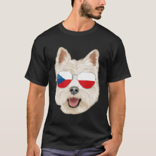 Czech Flag West Highland White Terrier Czech Repub T-Shirt