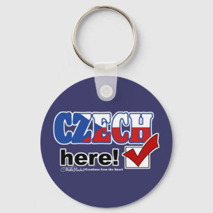 Czech Here (Dark) Key Ring