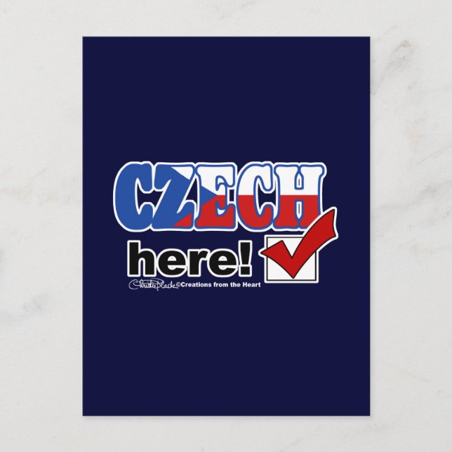 Czech Here (Dark) Postcard (Front)