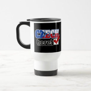 Czech Here (Dark) Travel Mug