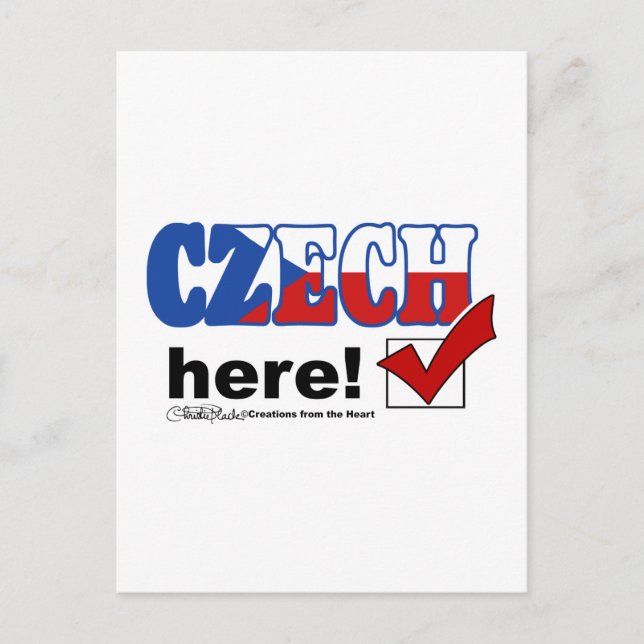 Czech Here (light) Postcard (Front)