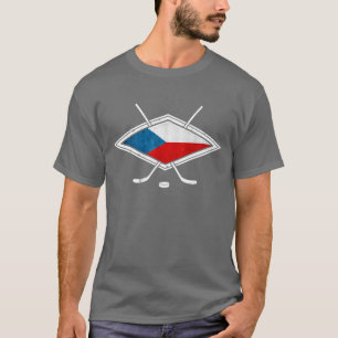 Czech Hockey Flag Logo český T-Shirt