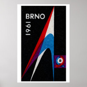 Czech International Trade Fair 1961 - Matchbox Poster