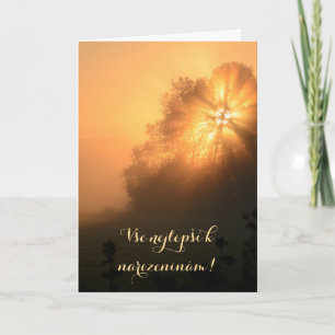 Czech language glorious sunrise birthday card