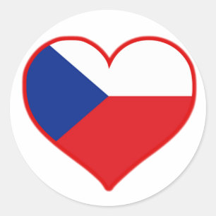 Czech Love Classic Round Sticker