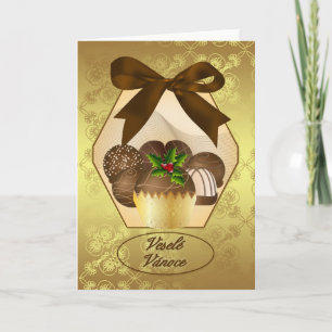 Czech Luxury Chocolate Christmas Greeting Card