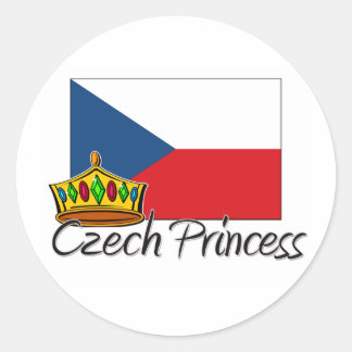 Czech Princess Classic Round Sticker