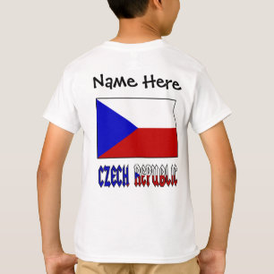 Czech Republic and Czech Flag Personalised  T-Shirt